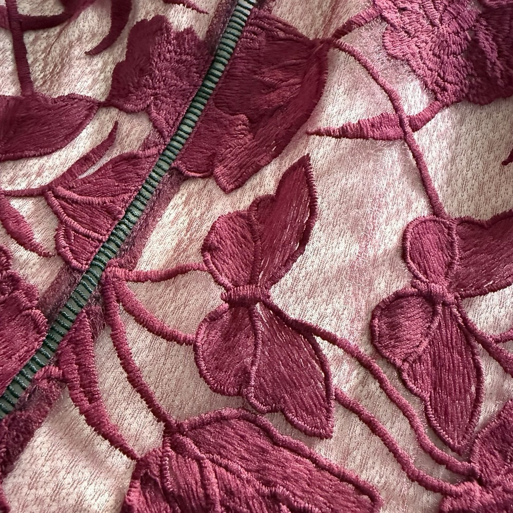 Lulus Mermaid Slip Maxi Dress Burgundy Sz S Formal Wedding Guest Floral Lace - Picture 7 of 11